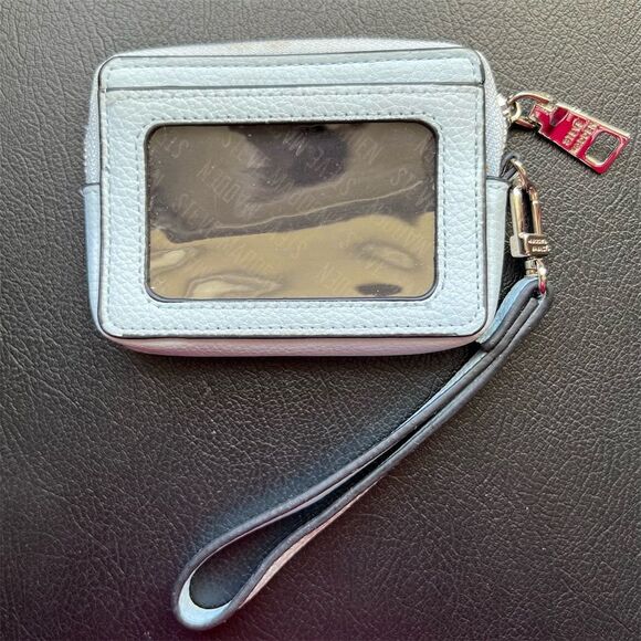Steve Madden Bpipper Zip Around Card Case Wristlet Color:bCornflower Blue - Picture 2 of 7